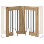 vidaXL Skladacia psia brána so stojanmi 4 pcs Dub artisan 241 cm – Obrázok 5