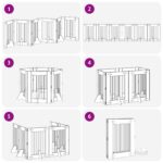 vidaXL Skladacia psia brána so stojanmi 6 pcs Dub sonoma 362 cm – Obrázok 8
