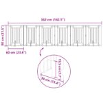 vidaXL Skladacia psia brána so stojanmi 6 pcs Dymový dub 362 cm – Obrázok 11