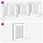 vidaXL Skladacia psia brána so stojanmi 6 pcs Dymový dub 362 cm – Obrázok 6