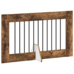 vidaXL Skladacia psia brána so stojanmi 2 pcs Dymový dub 200,5 cm – Obrázok 3