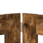 vidaXL Skladacia psia brána so stojanmi 2 pcs Dymový dub 200,5 cm – Obrázok 4