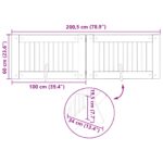 vidaXL Skladacia psia brána so stojanmi 2 pcs Dymový dub 200,5 cm – Obrázok 8