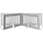 vidaXL Skladacia psia brána so stojanmi 2 pcs Sivá sonoma 200,5 cm – Obrázok 6