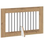 vidaXL Skladacia psia brána so stojanmi 2 pcs Dub artisan 200,5 cm – Obrázok 3