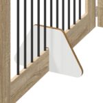 vidaXL Skladacia psia brána so stojanmi 4 pcs Dub sonoma 401 cm – Obrázok 4