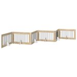 vidaXL Skladacia psia brána so stojanmi 6 pcs Dub sonoma 602 cm – Obrázok 11