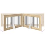 vidaXL Skladacia psia brána so stojanmi 6 pcs Dub sonoma 602 cm – Obrázok 5