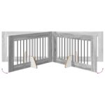 vidaXL Skladacia psia brána so stojanmi 6 pcs Sivá sonoma 602 cm – Obrázok 5
