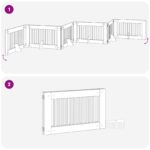 vidaXL Skladacia psia brána so stojanmi 6 pcs Sivá sonoma 602 cm – Obrázok 6