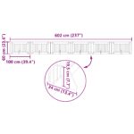 vidaXL Skladacia psia brána so stojanmi 6 pcs Staré drevo 602 cm – Obrázok 10