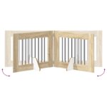 vidaXL Skladacia psia brána so stojanmi 2 pcs Dub sonoma 160,5 cm – Obrázok 6