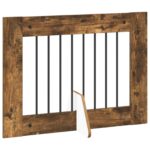 vidaXL Skladacia psia brána so stojanmi 2 pcs Dymový dub 160,5 cm – Obrázok 3