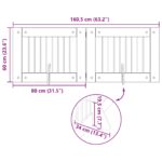 vidaXL Skladacia psia brána so stojanmi 2 pcs Sivá sonoma 160,5 cm – Obrázok 8