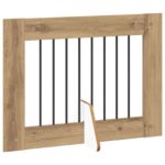 vidaXL Skladacia psia brána so stojanmi 2 pcs Dub artisan 160,5 cm – Obrázok 3