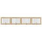 vidaXL Skladacia psia brána so stojanmi 4 pcs Dub sonoma 321 cm – Obrázok 8