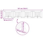 vidaXL Skladacia psia brána so stojanmi 4 pcs Dymový dub 321 cm – Obrázok 9