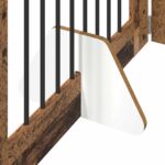 vidaXL Skladacia psia brána so stojanmi 4 pcs Staré drevo 321 cm – Obrázok 4