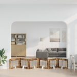 vidaXL Skladacia psia brána so stojanmi 6 pcs Dymový dub 482 cm