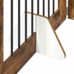 vidaXL Skladacia psia brána so stojanmi 6 pcs Dymový dub 482 cm – Obrázok 4
