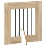 vidaXL Skladacia psia brána so stojanmi 2 pcs Dub sonoma 120,5 cm – Obrázok 3