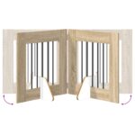vidaXL Skladacia psia brána so stojanmi 2 pcs Dub sonoma 120,5 cm – Obrázok 6