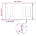 vidaXL Skladacia psia brána so stojanmi 2 pcs Dub sonoma 120,5 cm – Obrázok 8