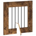 vidaXL Skladacia psia brána so stojanmi 2 pcs Dymový dub 120,5 cm – Obrázok 3