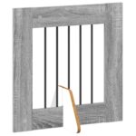 vidaXL Skladacia psia brána so stojanmi 2 pcs Sivá sonoma 120,5 cm – Obrázok 3