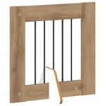 vidaXL Skladacia psia brána so stojanmi 2 pcs Dub artisan 120,5 cm – Obrázok 3
