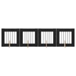 vidaXL Skladacia psia brána so stojanmi 4 pcs Čierny dub 241 cm – Obrázok 2