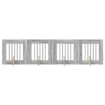 vidaXL Skladacia psia brána so stojanmi 4 pcs Sivá sonoma 241 cm – Obrázok 8