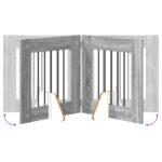 vidaXL Skladacia psia brána so stojanmi 4 pcs Sivá sonoma 241 cm – Obrázok 5