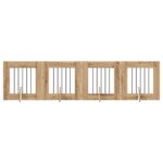 vidaXL Skladacia psia brána so stojanmi 4 pcs Dub artisan 241 cm – Obrázok 2