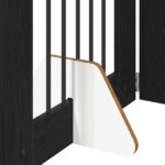 vidaXL Skladacia psia brána so stojanmi 6 pcs Čierny dub 362 cm – Obrázok 4