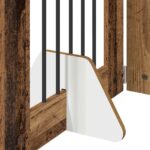vidaXL Skladacia psia brána so stojanmi 6 pcs Staré drevo 362 cm – Obrázok 4