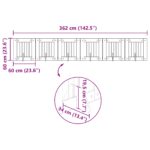 vidaXL Skladacia psia brána so stojanmi 6 pcs Staré drevo 362 cm – Obrázok 9