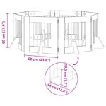 vidaXL Skladacia psia brána so stojanmi 8 pcs Sivá sonoma 60 cm – Obrázok 11
