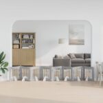 vidaXL Skladacia psia brána so stojanmi 8 pcs Sivá sonoma 60 cm – Obrázok 3