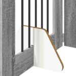 vidaXL Skladacia psia brána so stojanmi 8 pcs Sivá sonoma 60 cm – Obrázok 4
