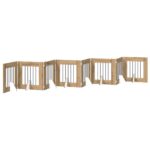vidaXL Skladacia psia brána so stojanmi 8 pcs Dub artisan 60 cm – Obrázok 9