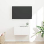 vidaXL TV nástenná skriňa Biela 60 x 31 x 29,5 cm Kompozitné drevo
