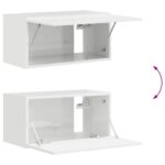 vidaXL TV nástenná skriňa Nástenný Lesklá biela 60 x 31 x 29,5 cm – Obrázok 11