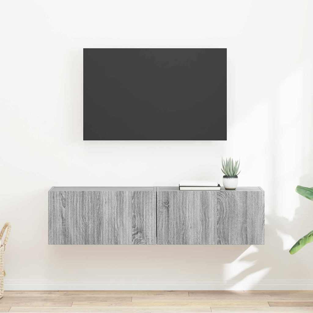 892202_1.jpg vidaXL TV nástenná skriňa Nástenný 2 pcs Sivý Sonoma 60 x 31 x 29,5 cm – Obrázok 1