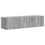 vidaXL TV nástenná skriňa Nástenný 2 pcs Sivý Sonoma 60 x 31 x 29,5 cm – Obrázok 2