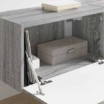 vidaXL TV nástenná skriňa Nástenný 2 pcs Sivý Sonoma 60 x 31 x 29,5 cm – Obrázok 4