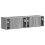 vidaXL TV nástenná skriňa Nástenný 2 pcs Sivý Sonoma 60 x 31 x 29,5 cm – Obrázok 9