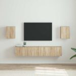 vidaXL TV nástenná skriňa Nástenný 2 pcs Sonoma 30 x 31 x 40 cm