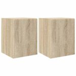vidaXL TV nástenná skriňa Nástenný 2 pcs Sonoma 30 x 31 x 40 cm – Obrázok 2