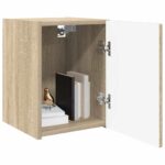 vidaXL TV nástenná skriňa Nástenný 2 pcs Sonoma 30 x 31 x 40 cm – Obrázok 3